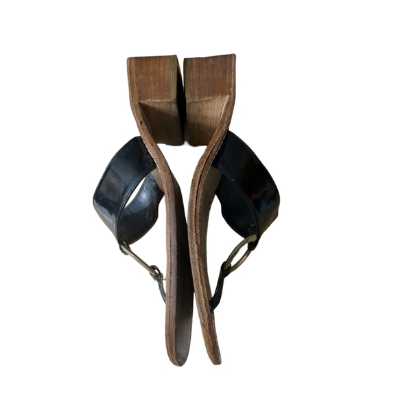 FABIOS PALM Beach Black Leather Sandals Size 40. - Picture 4 of 16